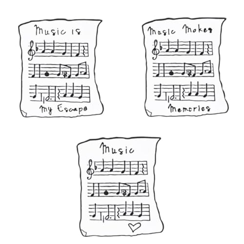 VERDANVERSE 3stücke Musiknoten-brosche Aus Legierung Cartoon-design Brosche Pin Für Mädchen Und Frauen Für Taschen Pullovern Kleidern Und von VERDANVERSE