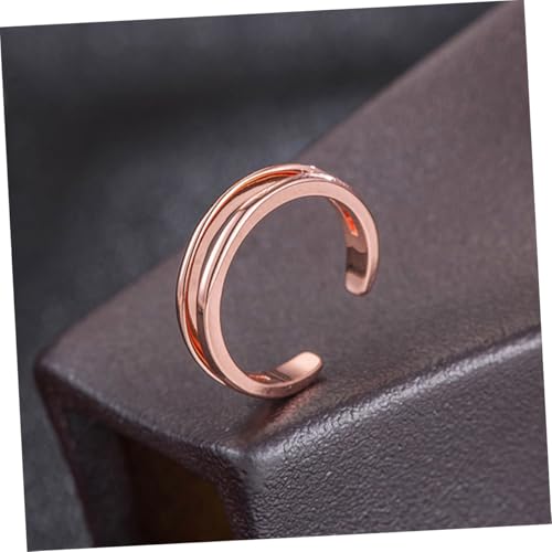 VERDANVERSE 3 Stück Teiliges Verstellbares Zehenring Weiß Gold und Roségold Modischer Fußschmuck für Damen Komfortabel Langlebig Stilvolles Accessoire für Alltag und Party von VERDANVERSE