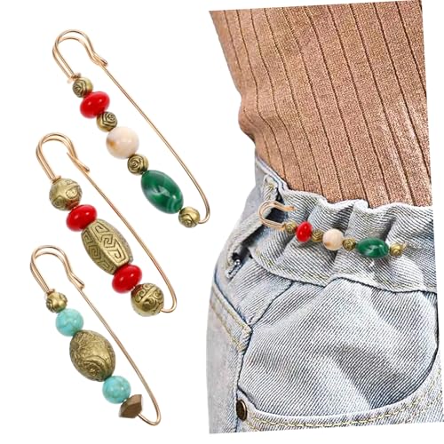 VERDANVERSE 3 Stück Teiliges Vintage Broschen Große Retro Anstecknadeln für Strickjacken und Pullover Damen Schmuck Modisch Elegant Vielseitig Verwendbar von VERDANVERSE