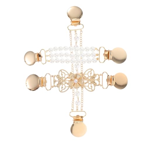 VERDANVERSE 3 Stück Teiliges Vintage Cardigan Clips mit Kunstperlen Vielseitige Shawl Back Cinch Verschlüsse für Damenpullover Kleider Schals und Kragen Langlebige Legierung Eleganter von VERDANVERSE