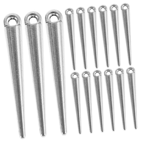 VERDANVERSE 30 Stück Teiliges Cone Dangle Charm für DIY Schmuckherstellung Robuste Zinklegierung Kleine Detaillierte Kegelanhänger für Halsketten und Ohrringe Vielseitig für Kreative von VERDANVERSE