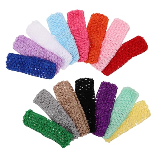 VERDANVERSE 30stücke Häkel Stirnbänder Bunte Gestrickte Bandanas Retro Stretch Elastische Haarband Headwrap Boho Haar Zubehör Für Frauen Mädchen von VERDANVERSE