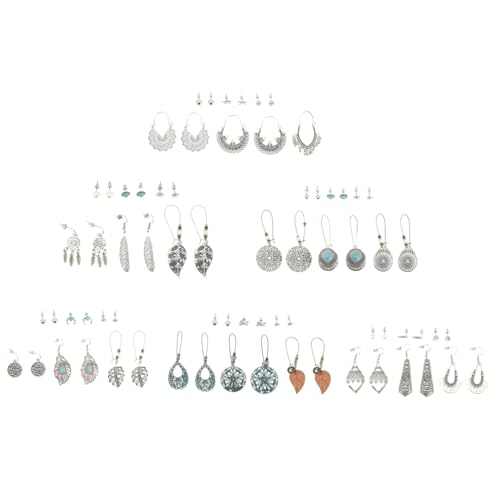 VERDANVERSE 36 Paare Teiliges Boho Damen Hängende Statement Ohrhänger Valentinstag Schmuck Geschenk Leicht Langlebig Modisch für Alltag und Partys von VERDANVERSE
