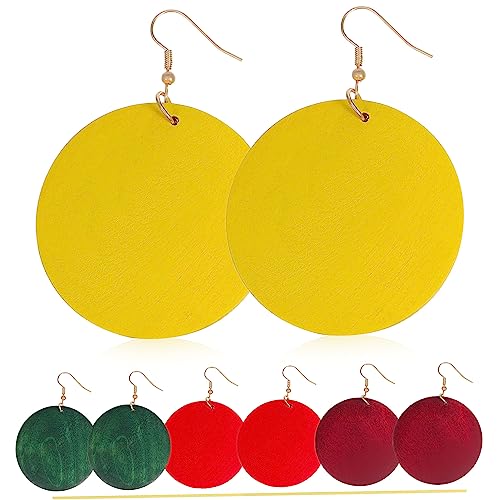 VERDANVERSE 4 Paar Holzohrringe Leichte Geometrische Kreisdangle Ohrringe im Retro Stil für Frauen und Mädchen Vielseitige Boho Accessoires für VERDANVERSE 4 Paar Holzohrringe Leichte Geometrische Kreisdangle Ohrringe im Retro Stil für Frauen und Mädchen Vielseitige Boho Accessoires für von VERDANVERSE