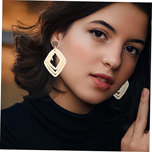 VERDANVERSE 4 Paare Ethnische Damen Ohrringe Leicht Gewebte Ohrstecker Handgefertigt Stilvoll Chic Für Alltag und Festliche Anlässe von VERDANVERSE