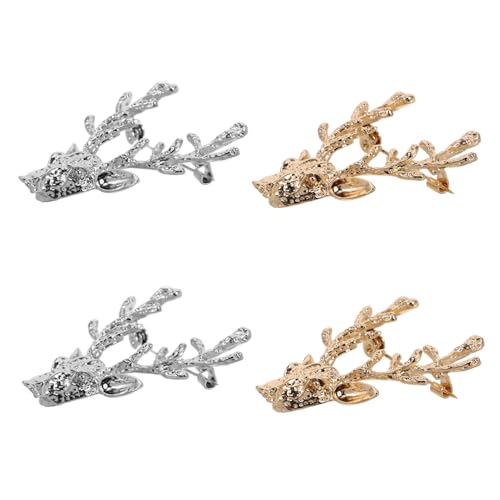 VERDANVERSE 4 Stück Elch Broschen Anstecknadel Sicherer Legierung Anstecknadeln für Kleidung Tasche Schal und Hut von VERDANVERSE