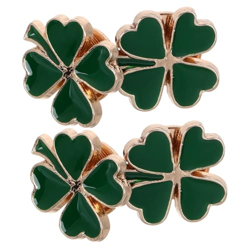 VERDANVERSE 4 Stück Emaille Broschen Vintage Vierblättriges Kleeblatt für Damen Stilvolle Anstecker für Geburtstagsfeiern und Patrick Day Modisches Accessoire von VERDANVERSE
