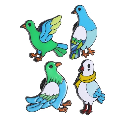 VERDANVERSE 4stücke Friedenstaube Brosche Vogel Anstecknadel Emaille Metall Pin Für Kleidung Rucksack Accessoires Hochzeit Vintage Damen Tier Broschen von VERDANVERSE