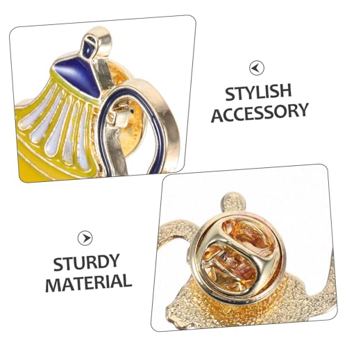 VERDANVERSE 4 Stück Kaffee Kannen Anstecknadeln aus Metall Kreative Bunte Emaille Broschen im Teekannen Design Niedliche Accessoires für Rucksäcke für Kaffeefans Treffen und Partys von VERDANVERSE