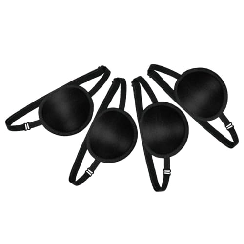 VERDANVERSE 4 Stück Kinderpiraten -Augenmaske Leicht blockierende Augenklappe verstellbare Augenklappe monokulare Elastischer Augen Patch für Jungen Schwamm Schwarz von VERDANVERSE