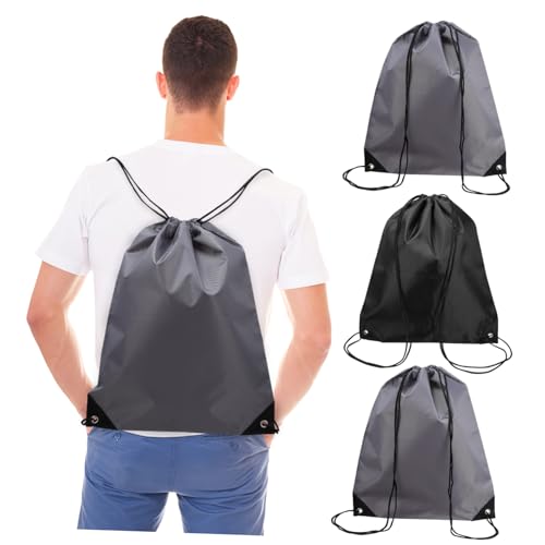VERDANVERSE 4 Stück Outdoor Kordelzug Rucksack mit Großer Kapazität Polyester Sport und Freizeitbeutel für Damen und Herren Vielseitig als Gym und Schultasche Geeignet von VERDANVERSE