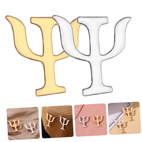 VERDANVERSE 4 Stück Psychologie Symbol Brosche Kreative Anstecknadeln aus Legierung Langlebig und Verformungsresistent Modisches Accessoire für Kleidung Schals und Hüte Einzigartiger Vintage von VERDANVERSE