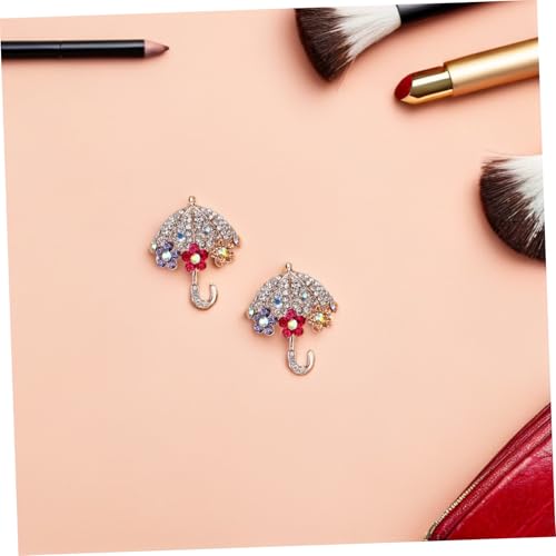 VERDANVERSE 4 Stück Strass Regenschirm Broschen aus Stilvolle Funkelnde Anstecknadeln für Damen Vielseitig als Schmuck und Halter für Kleidung Schals und Mäntel bei Besonderen Anlässen von VERDANVERSE