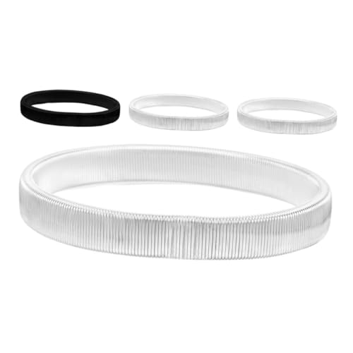 VERDANVERSE Wickelarmbänder 4 Stück Ineinandergreifende Stapelarmreifen Aus Edelstahl Schlangenketten Design Vielseitig Für Alltag Und Besondere Anlässe Schwarz Und Weiß von VERDANVERSE