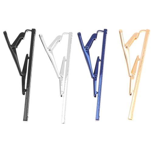 VERDANVERSE 4 Stück Teiliges Herren Krawattenklammern Kupfer Delikate Business Krawattenclips in Verschiedenen Farben für Formelle Anlässe und Bürogebrauch von VERDANVERSE