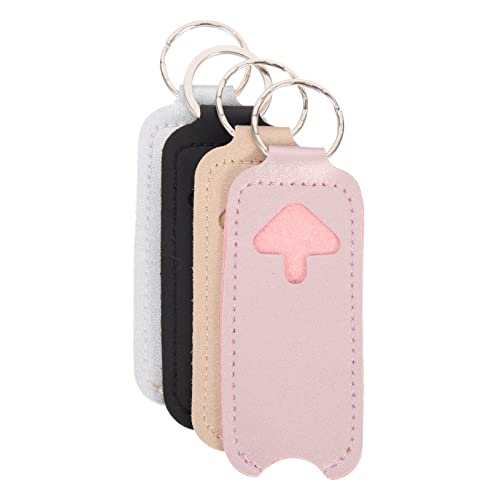 VERDANVERSE 4 Stück Teiliges Lippenstift Aufbewahrungsset aus Robustem PU mit Schlüsselanhänger Tragbare Kosmetiktasche in Schwarz Orange und Vielseitiger Make Up Organizer für Lippenstifte von VERDANVERSE