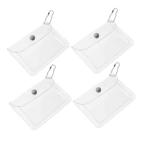 VERDANVERSE 4 Stück Teiliges Transparentes und Kartenetui Praktischer Kleingeldbeutel Kleine Aufbewahrungstasche für Reisen Schule und Büro Vielseitige Kompakte Organizer von VERDANVERSE