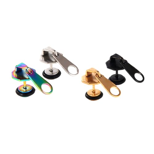 VERDANVERSE 4 Stück Titanstahl Hantel Ohrstecker Damen Herren Leichte Punk Ohrhänger Langlebiger Schmuck mit Einzigartigem Dumbbell Design Farblich Gemischt für Alltag und Zufällige Farbe von VERDANVERSE