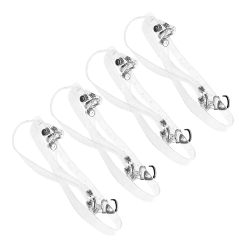 VERDANVERSE 4 Stück Transparente High Heel Schuhriemen Elastisch und Robust Anti loose Design für Damen Einfach Anzubringen Tpu Metall Material Geeignet für Schuhlose Absätze und Fersen von VERDANVERSE