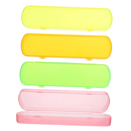 VERDANVERSE 4 Stück Zahnbürstenboxen Tragbare Transparente Zahnbürsten und Zahnpasta Organizer für Reisen und Camping für Unterwegs Langlebig und Platzsparend von VERDANVERSE
