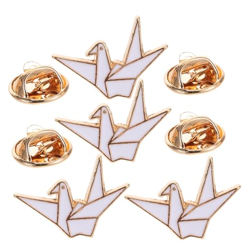 VERDANVERSE 4 Teiliges Origami Anstecknadeln aus Zinklegierung Niedliche Cartoon Broschen für Kleidung und Rucksäcke Vielseitige Vintage Tier Pins mit Feiner Handwerkskunst von VERDANVERSE