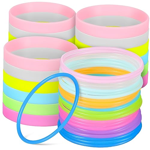 VERDANVERSE 48 Stück Leuchtende Silikonarmbänder Nachtlauf Armbänder mit Einzigartigem Design für Partys und Veranstaltungen und Sicher zu Tragen von VERDANVERSE