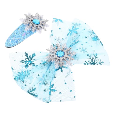VERDANVERSE 4stücke Schneeflocken Haarnadeln Haarschmuck Schneeflocke Schleifen Haarspange Schneeflocken Haarspangen Junge Mädchen Kopfschmuck von VERDANVERSE