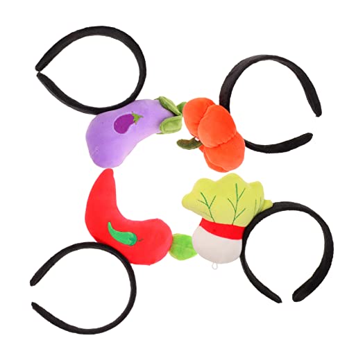 VERDANVERSE 4stücke Cartoon Gemüse Stirnband Party Cosplay Zubehör Junge Mädchen Erwachsene Haarband Mit Gemüse Design Für Kostümpartys Und Feiertage von VERDANVERSE