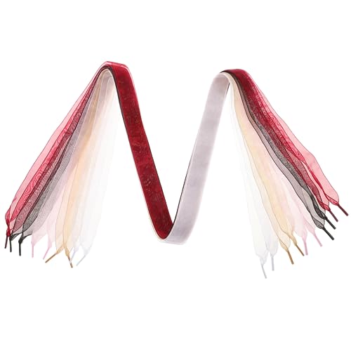 VERDANVERSE 5 Stück Flache Schnürsenkel Chiffon in Verschiedenen Farben für Sneakers Damen und Mädchen Dekorative und Strapazierfähige Schuhbänder Weinrot Khaki VERDANVERSE 5 Stück Flache Schnürsenkel Chiffon in Verschiedenen Farben für Sneakers Damen und Mädchen Dekorative und Strapazierfähige Schuhbänder Weinrot Khaki von VERDANVERSE