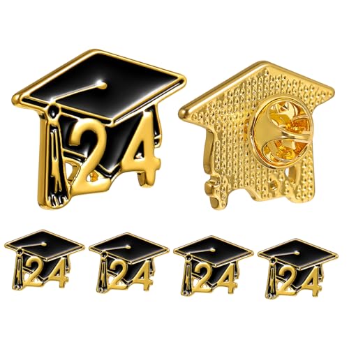 VERDANVERSE 5 Stück Graduation Brooches Metall Anstecknadeln Abschluss Hut Design Kleidung Schmuck Pins für Anzug Uniform von VERDANVERSE