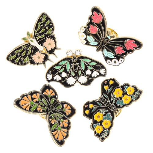 VERDANVERSE 5 Stück Schmetterling Broschen Metall Anstecknadeln Vintage Stil Leicht Tragebar Modisches Damen Accessoire Für Pullover Schals Hüte Für Partys Und Feierlichkeiten von VERDANVERSE