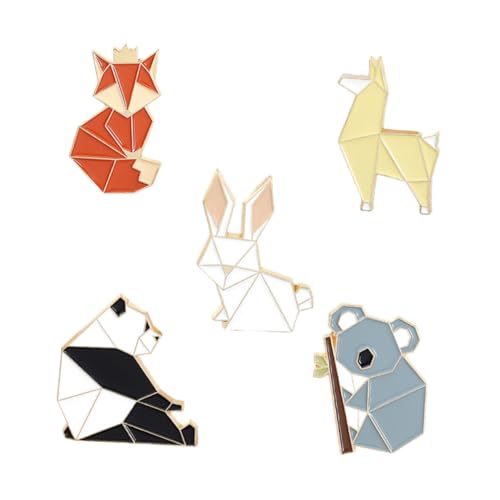 VERDANVERSE 5 Stück Teiliges Niedliches Cartoon Tierbroschen Leichte Dekorative Anstecknadeln für Kleidung Taschen Hüte Vielseitig Tragbar Modische Accessoires für Alltag und Geschenke von VERDANVERSE