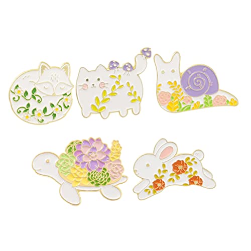 VERDANVERSE 5 Stück Tierdesign Broschen Legierung Niedliche Cartoon Anstecknadeln für Kleidung Jacken und Accessoires als für Eigenen Stil von VERDANVERSE
