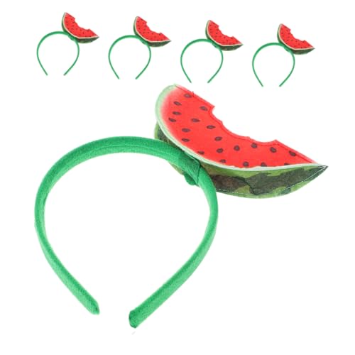 VERDANVERSE 5-teiliges Sommer-stirnband Für Kinder: Niedliche Wassermelonen-kopfbedeckung – Haar-accessoires Mit Frucht-charm Für Geburtstagsfeiern, Cosplay Und Tropische Feiern von VERDANVERSE