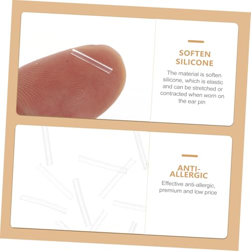 VERDANVERSE 50 Paare Silikon Ohrring Schutzhüllen Transparent Allergieschutz Ohrstecker Schutzhülse Flexibel Leicht Und Praktisch Für Damen Und Mädchen von VERDANVERSE