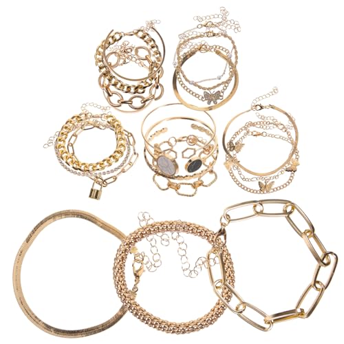 VERDANVERSE 6 Sätze Teiliges Set Fußkettchen und Armbänder für Damen Vintage Schmuckset Verstellbare Ankle Bracelets im Boho Stil für und Besondere Anlässe von VERDANVERSE