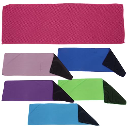 VERDANVERSE 6 Stück Cooles Tuch Dusche Tragbar Peeling Handtuch Schweißabsorbierende Yogahandtücher Spülbare Tücher Sofortig Reisehandtücher Strand Bad™ Sauber Kühlendes Nackentuch Polyester von VERDANVERSE