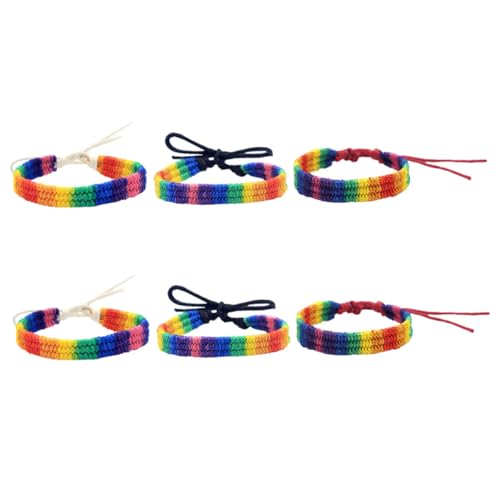 VERDANVERSE 6 Stück Teiliges Baumwoll armband Handgefertigt Verstellbar Buntes Pride wickelarmband Unisex Festival Schmuck Langlebig Modisch für Alltag und Lgbtq Unterstützung VERDANVERSE 6 Stück Teiliges Baumwoll armband Handgefertigt Verstellbar Buntes Pride wickelarmband Unisex Festival Schmuck Langlebig Modisch für Alltag und Lgbtq Unterstützung von VERDANVERSE