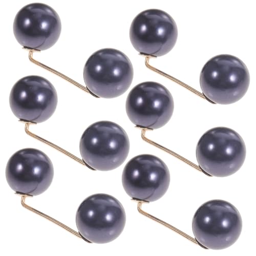 VERDANVERSE 6 Stück Teiliges Kunstperlen Broschen Vielseitige Anstecknadeln für Kragen Rock und Schal Sichere Fixierung gegen Verrutschen Damen Accessoires für Party Hochzeit und Alltag von VERDANVERSE