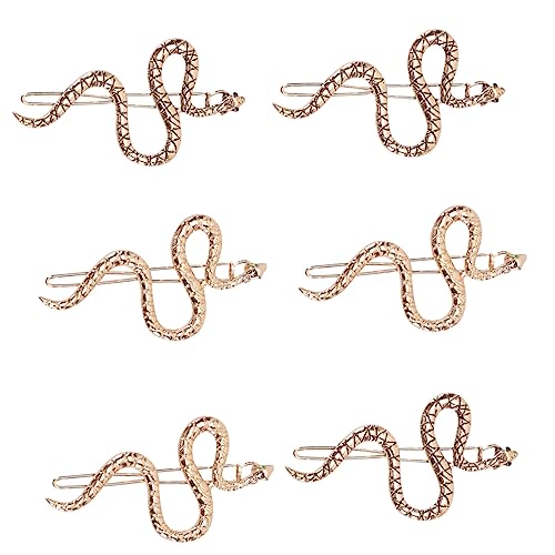 VERDANVERSE 6stücke Metall Schlangen Haarschmuck Gold Legierung Haarnadeln Form Haarspange Dekorative Haarnadeln Für Frauen Mädchen Hochzeit Party Alltag von VERDANVERSE