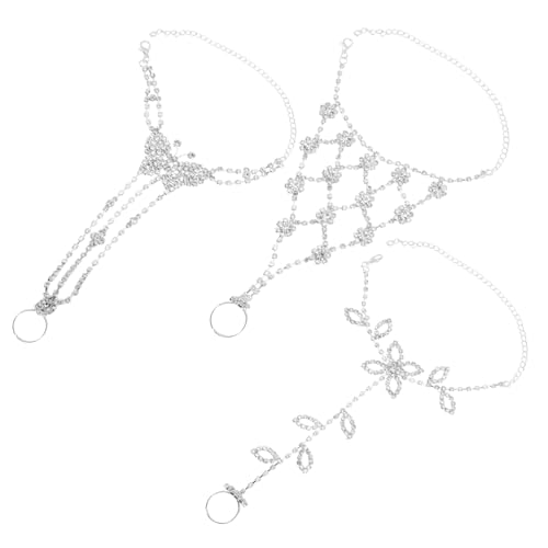 VERDANVERSE 6 Stück Teiliges Strass Fußkettchen für Damen Barfuß Sandalen mit Funkelnden Kristallen Verstellbare Fußschmuck Accessoires Perfektes für Freundin Sommer Schmuck von VERDANVERSE