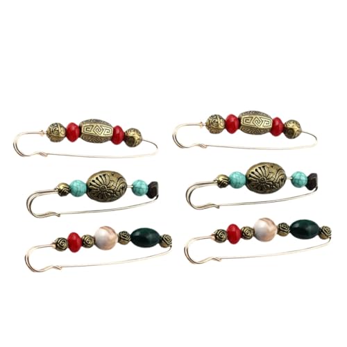 VERDANVERSE 6 Stück Teiliges Vintage Damen Corsage aus Robustem Legierungsmetall Dekorative Anstecknadeln für Kleidung Vielseitiger Schmuck für Pullover Kleider und Jacken von VERDANVERSE
