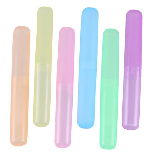 VERDANVERSE 6 Stück Teiliges Zahnbürsten Reiseetui Transparenter Staubdichter Organizer aus Langlebigem PP Kompakt Stoßfest mit Praktischem Verschluss für Camping Outdoor Zuhause und von VERDANVERSE