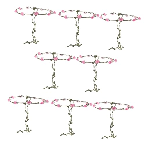 VERDANVERSE 8 Stück Romantischer Künstlicher Blumenkranz für Damen Leichtes Komfortables Braut-haarband für Strandhochzeiten Fotoshootings und Stilvolle Hochzeitslooks von VERDANVERSE