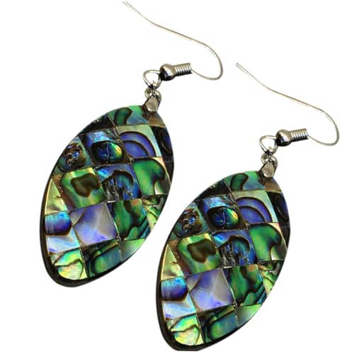 VERDANVERSE Abalone Muschel Ohrringe Damen Modisch Natürliche Dangler Schmuck Tropfenohrringe für Mädchen Party Alltag Schmuck Geschenk von VERDANVERSE