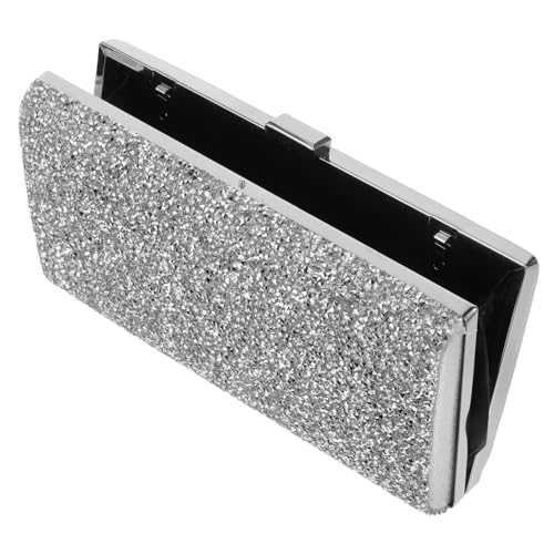 VERDANVERSE Abendtasche mit Funkelnden Strasssteinen Glitzernde Clutch Bag für Hochzeit und Festliche Anlässe Geräumige Banquet Bag für Damen Stilvolle Silberne Handtasche von VERDANVERSE