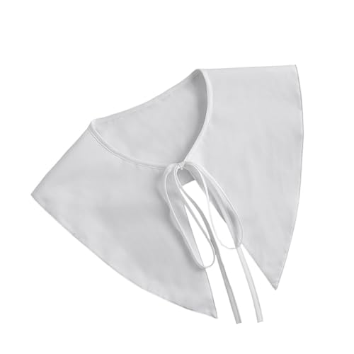 VERDANVERSE Abnehmbarer Damen Fake Kragen Blusen Einsatz Weiß Spitzenkragen Frühling Herbst Mode Einfach Kombinierbar Für Pullover Kleider Business Outfit von VERDANVERSE