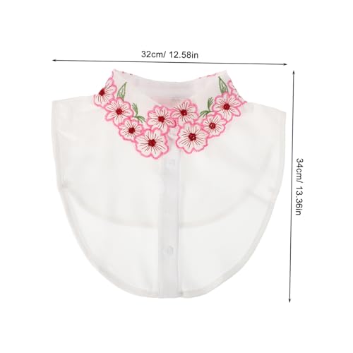 VERDANVERSE Abnehmbarer Damen Fake Kragen aus Weichem Polyester Modischer Bunter Umgeschlagener Kragen Vielseitiges Accessoire für Blusen und Kleider Eleganter Look mit Verfeinertem von VERDANVERSE