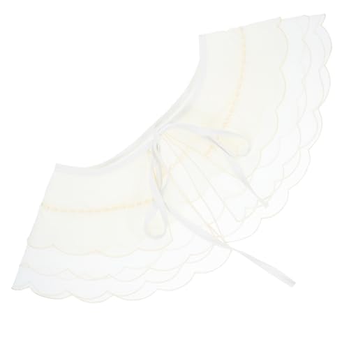 VERDANVERSE Abnehmbarer Spitzen Fake Collar Damen Dekorativer Halbhemd Kragen Weicher Eleganter Falscher Hemdkragen für Büro Party und Alltag Einfach Anzulegen und Vielseitig Kombinierbar von VERDANVERSE