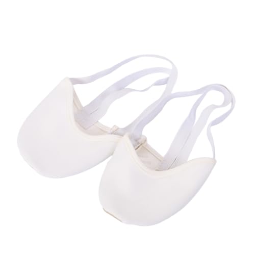 VERDANVERSE Antirutsch Ballett Halbsohlen Tanzsocken Weiß Damen Mädchen Atmungsaktiv Elastisch für Yoga Bauch Tanz mit Flexiblem Knöchelbund von VERDANVERSE